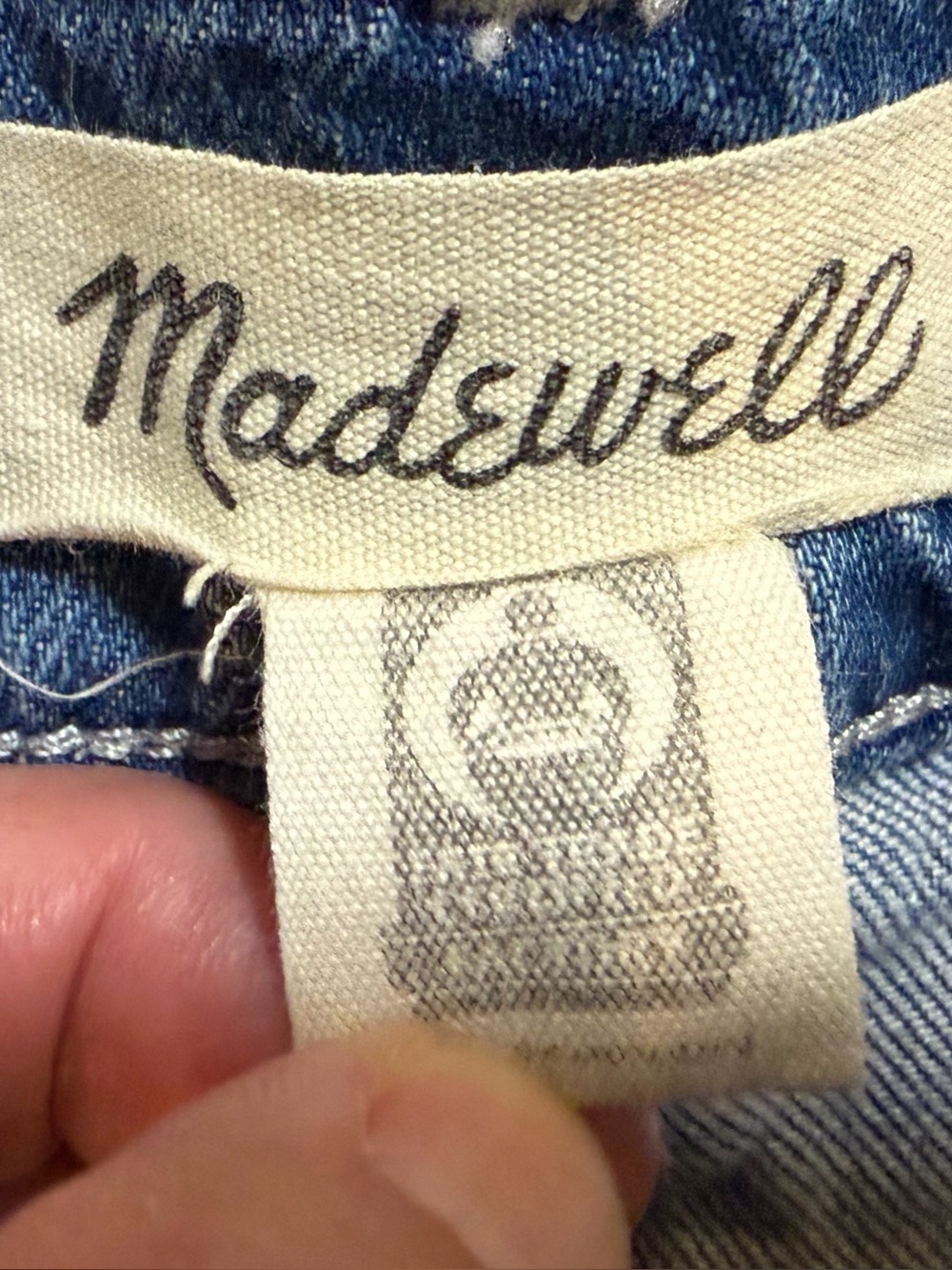 Madewell Shorts Women 30 Blue Denim Emmett  High Rise Sailor Patch Pocket Shorts - Picture 6 of 11